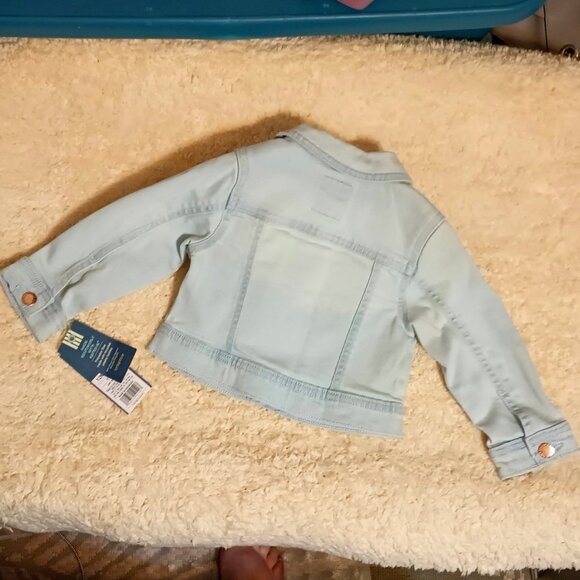 NWT ~Genuine Kids, from Oshkosh, Light Denim Jacket w/ Lace Accents (12 Months) - Picture 2 of 9